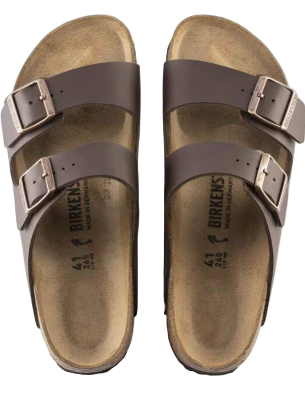 Birkenstock Arizona Birko-Flor Brown Leather Sandal Size 9 -9.5